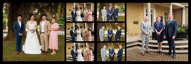 album page of wedding photos at Basingstoke registration office