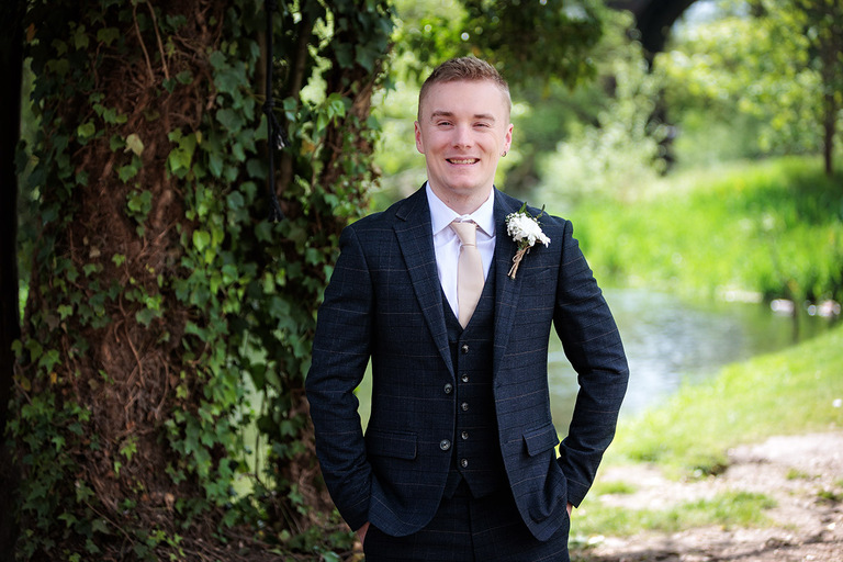 bride groom portrait at Barton's Mill wedding