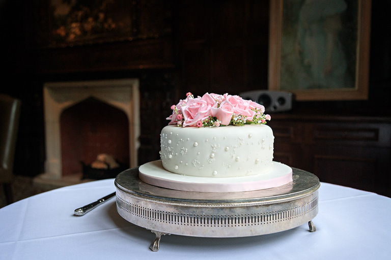 wedding cake at Audleys Wood Hotel