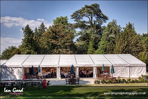 Marquee wedding photography at Oakley Hall