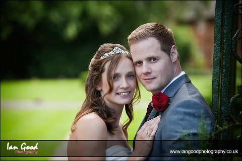 bride and groom at Audleys Wood wedding