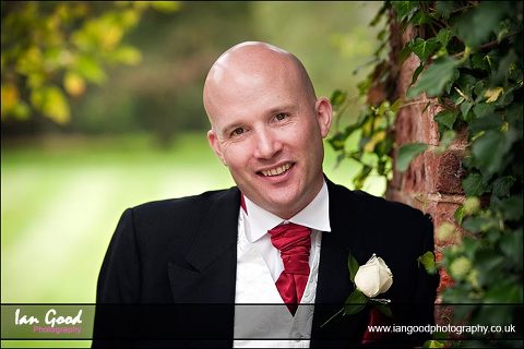 groom portrait at Hook House Hotel wedding