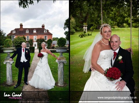 Bride and groom by wedding photographer in Hampshire