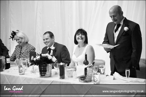 Speeches at Audleys Wood wedding