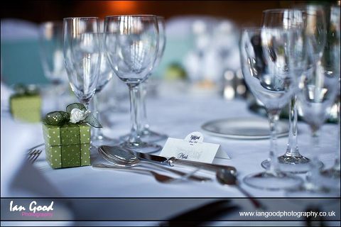 Table details at Tylney Hall wedding
