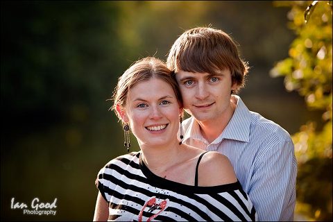 backlit portrait for engagement photo session