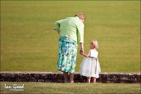 flower girl at wokefield park wedding