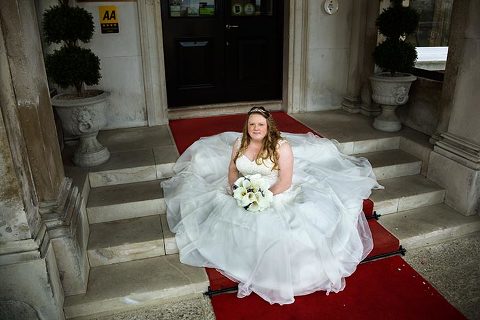 Basingstoke Wedding Photographer bride portrait at Oakley Hall