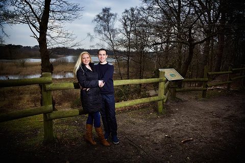 Engagement photos at Fleet Pond
