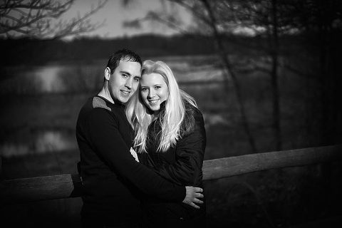 Engagement photos at Fleet Pond