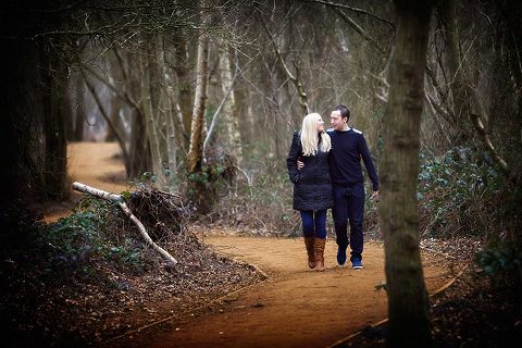 Engagement photos at Fleet Pond