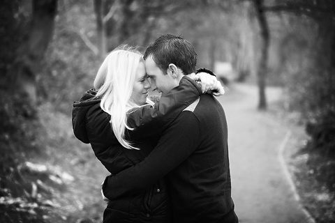 Engagement photos at Fleet Pond