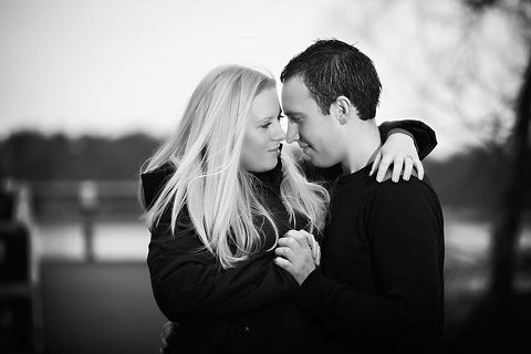 Engagement photos at Fleet Pond
