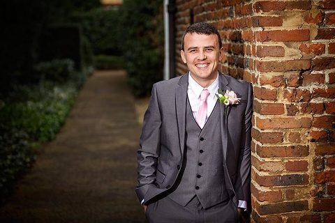 groom at manor gate house wedding
