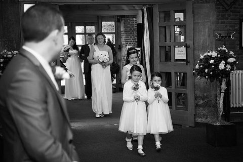 bridesmaids entrance at kent wedding