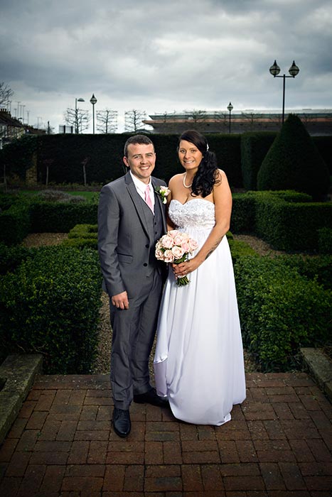 bride and groom portrait