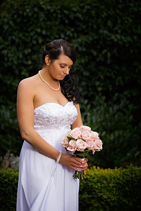 bride with bouquet