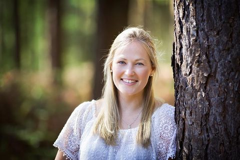 portrait of bride to be on New Forest engagement shoot