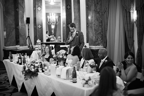 westminster wedding photography - groom speech