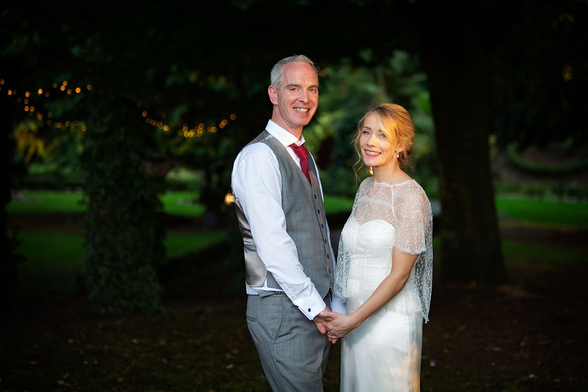 Basingstoke wedding photographer photo of happy couple holding hands