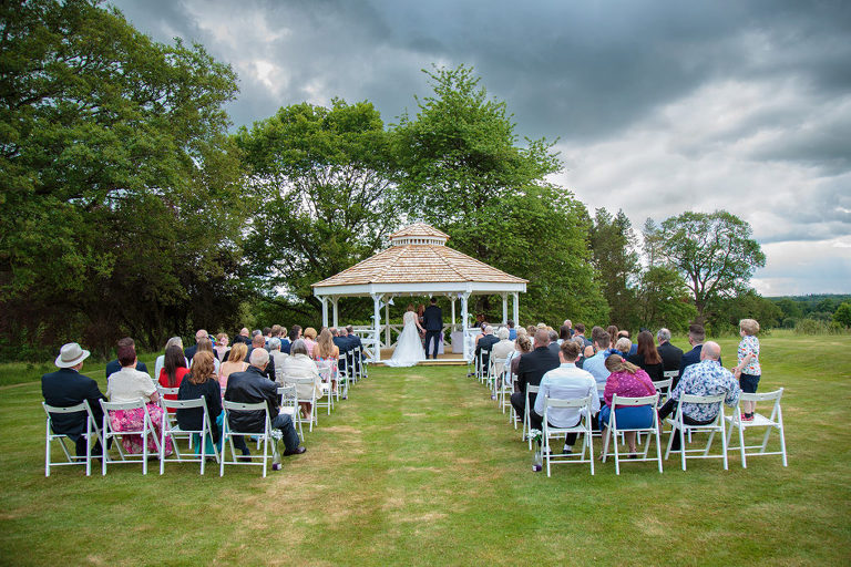 highfield park wedding photography of ceremony in pavilion