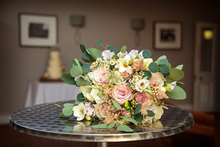 wedding photography at Warbrook House Hotel - brides bouquet