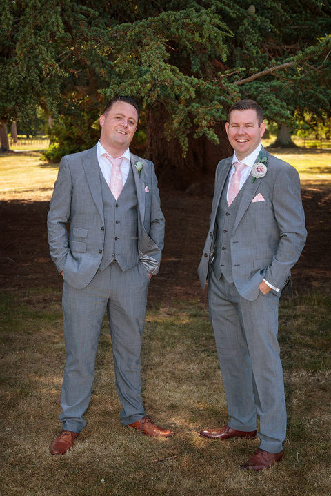 wedding photography at Warbrook House Hotel  - groom and best man