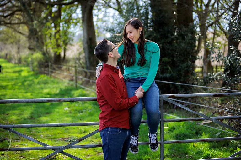 engagement photoshoot on the farm at dummer