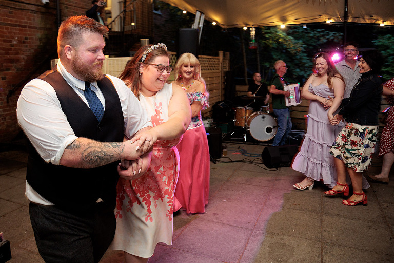 Wedding ceilidh dancing 