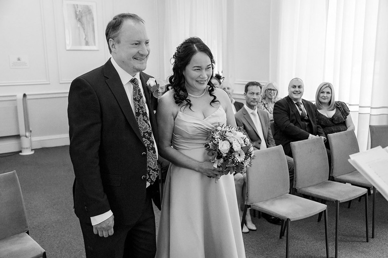 wedding ceremony in Carnarvon Room at basingstoke