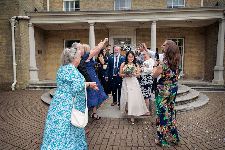confetti shot at basingstoke register office