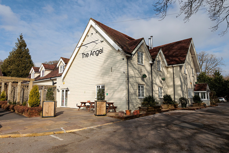 wedding photography at the angel hotel near alton
