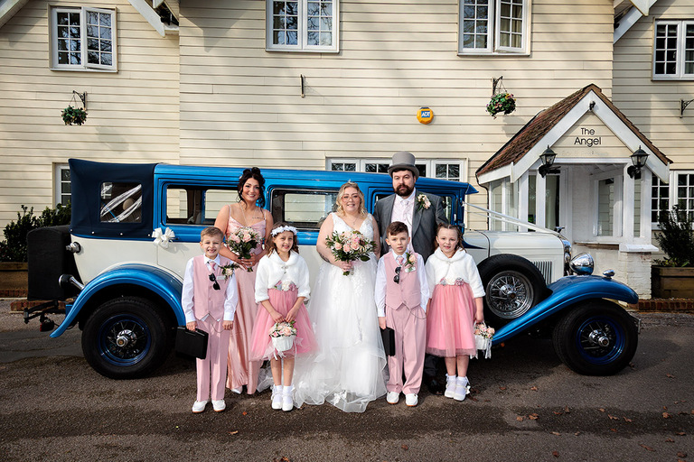 bridal party at angel hotel