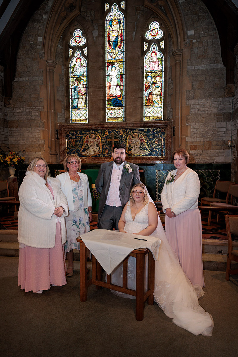 wedding at St Mary Magdalen church in Hampshire